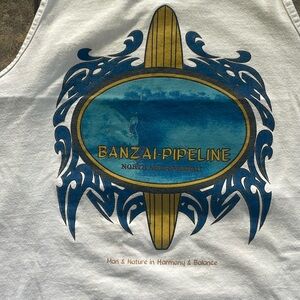 Vintage  Banzai Pipelane North Shore - Hawaii Tank Top USA 🇺🇸 XL